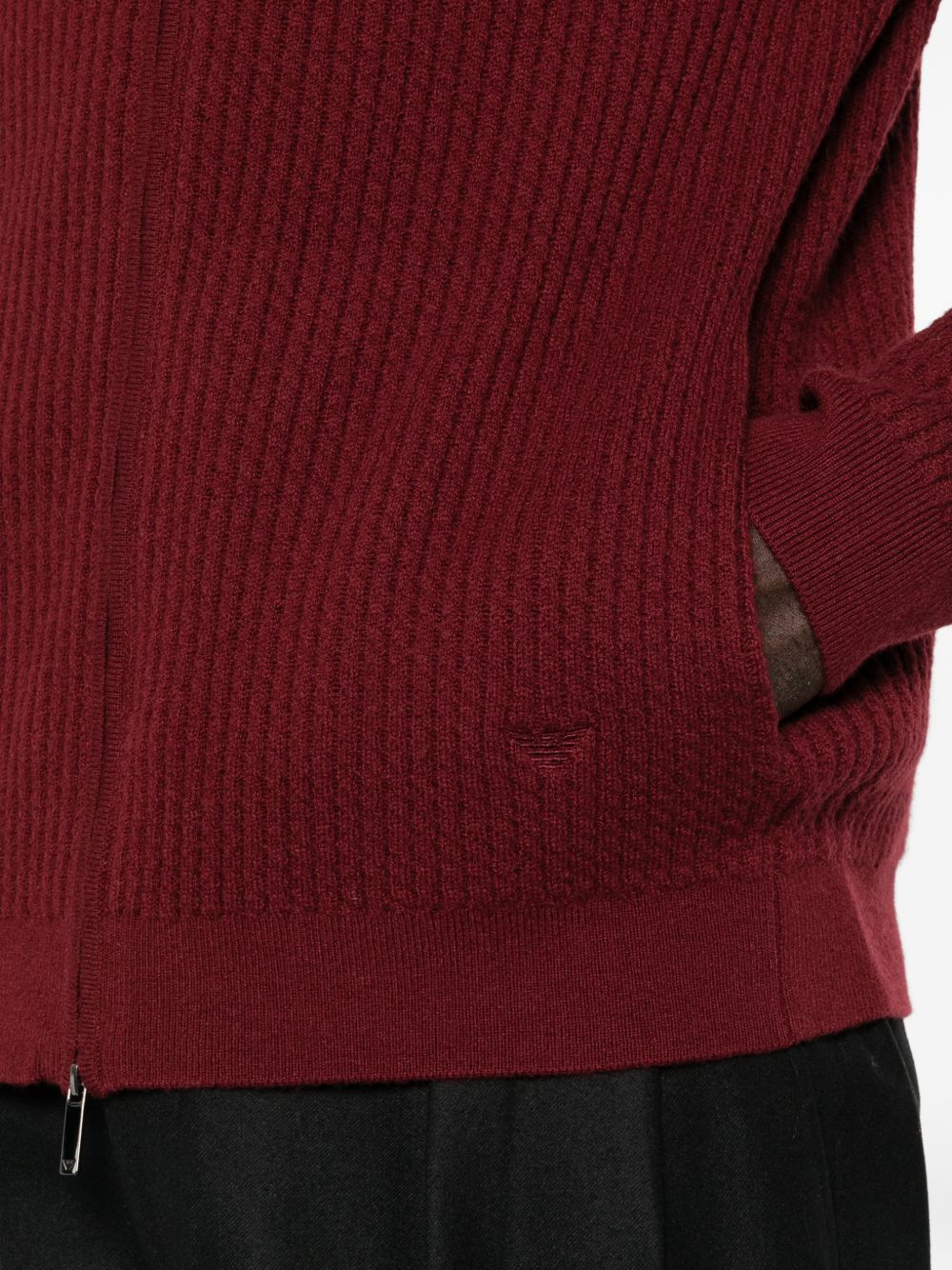 WOOL ZIPPED CARDIGAN