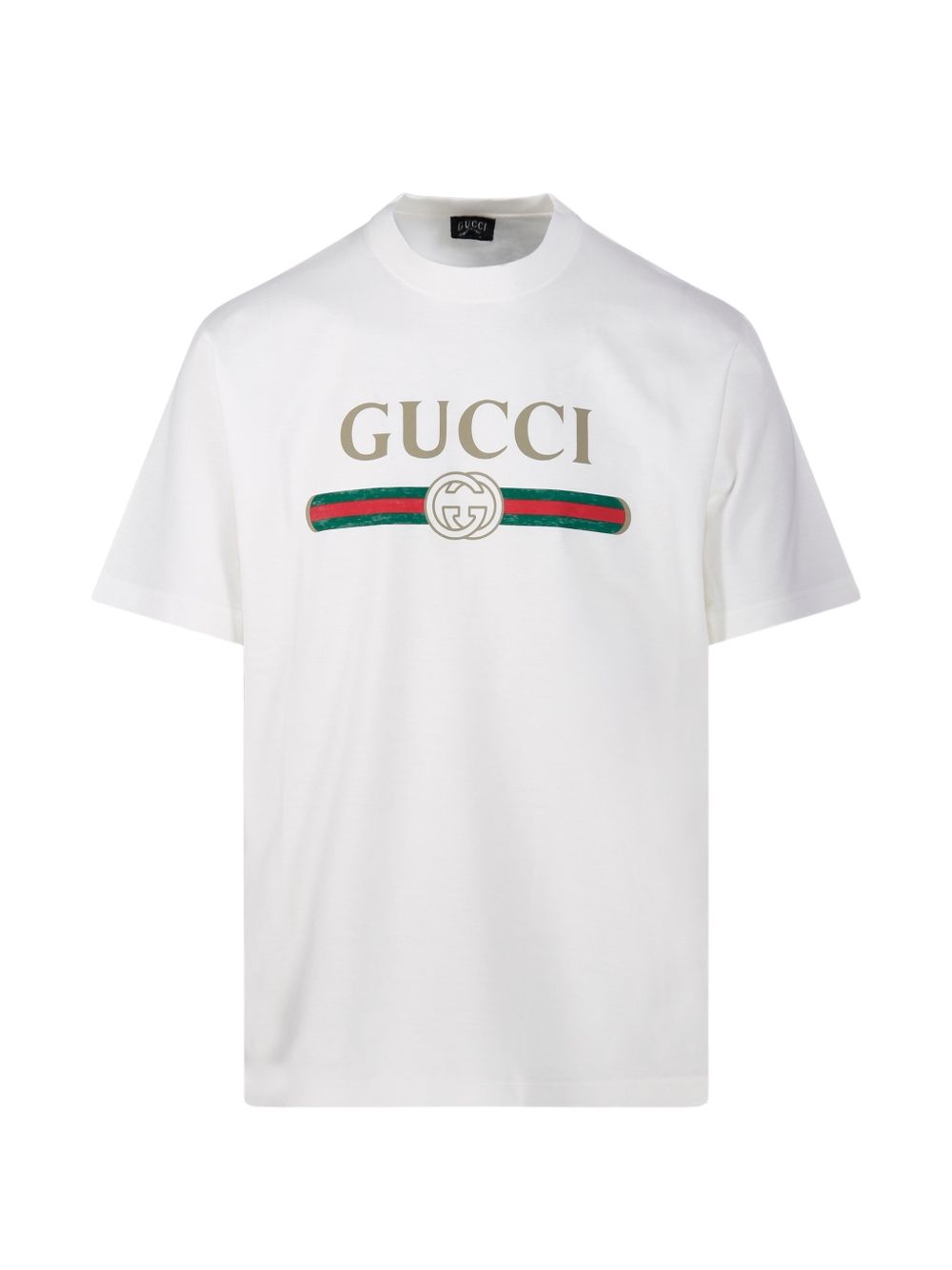 GUCCI FAKE COTTON AND SILK T-SHIRT