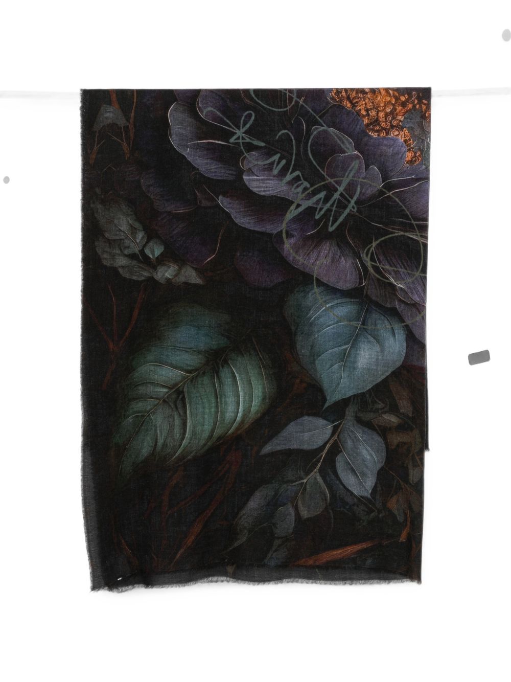 NO ROSES PRINT WOOL STOLE