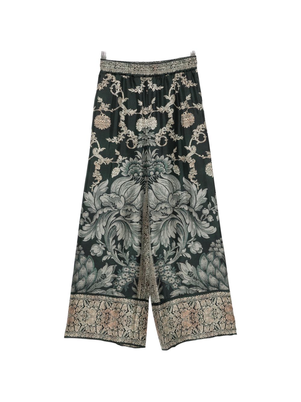PRINTED SILK TROUSERS