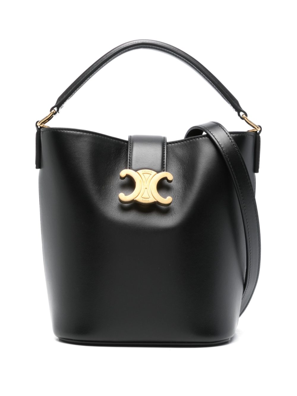LOUISE SMALL LEATHER BUCKET BAG