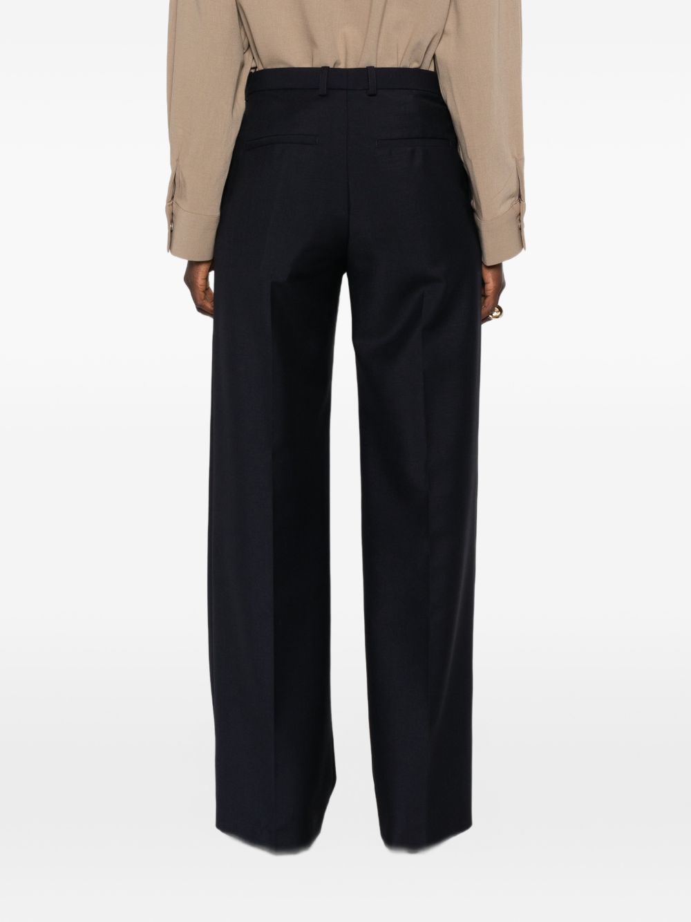 WOOL STRAIGHT TROUSERS