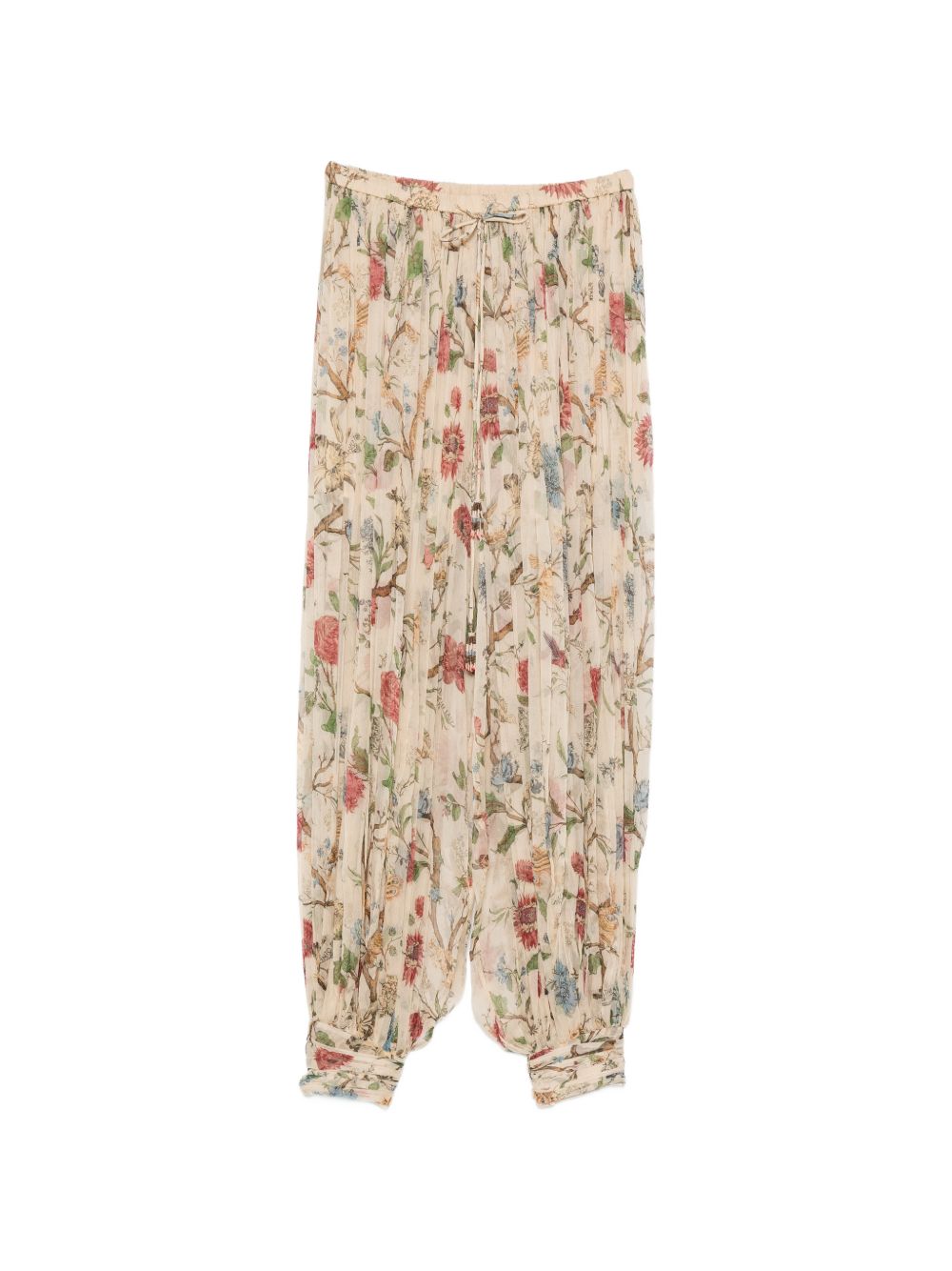 PRINTED SILK TROUSERS