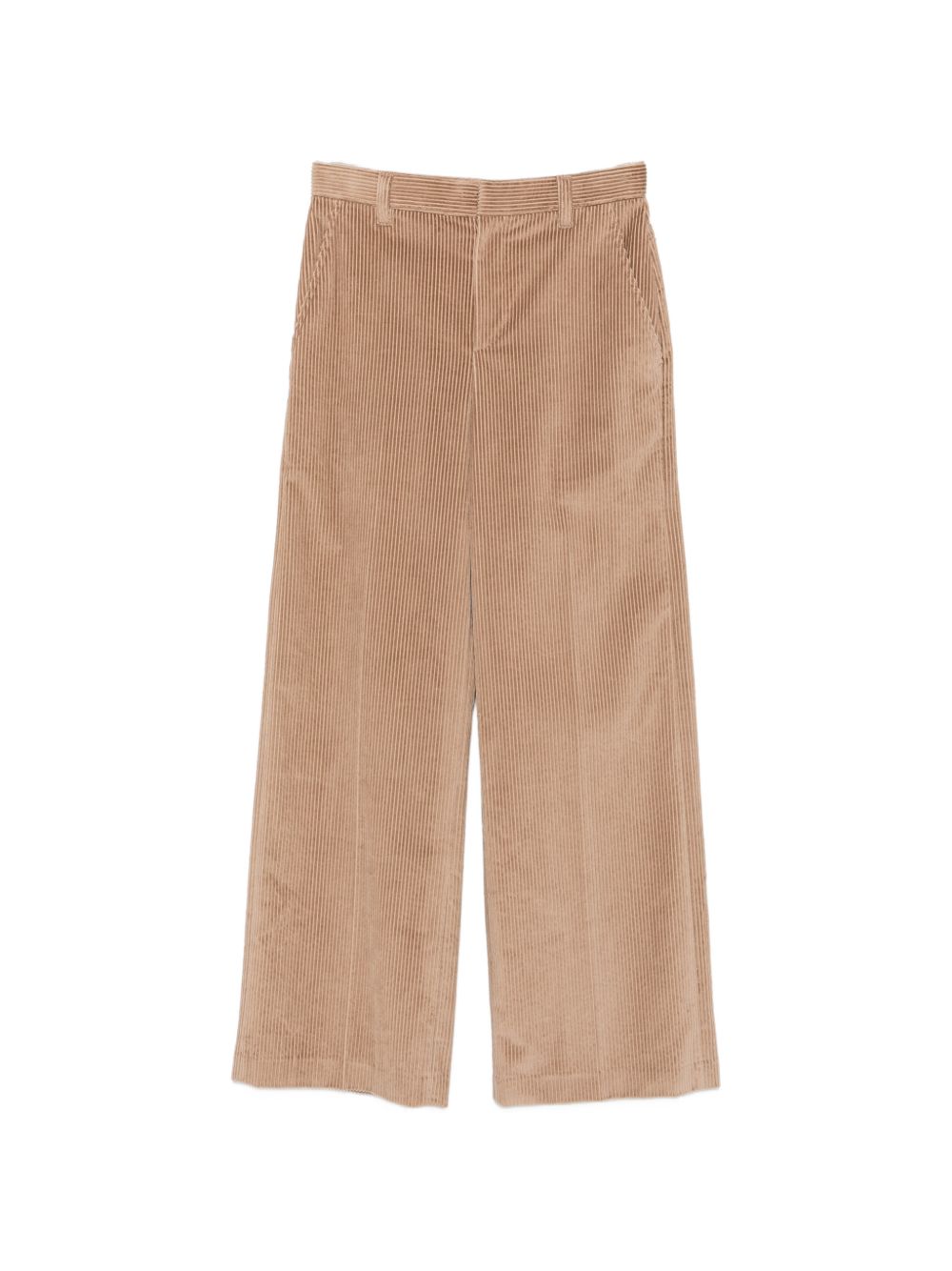 VELVET WIDE-LEG TROUSERS