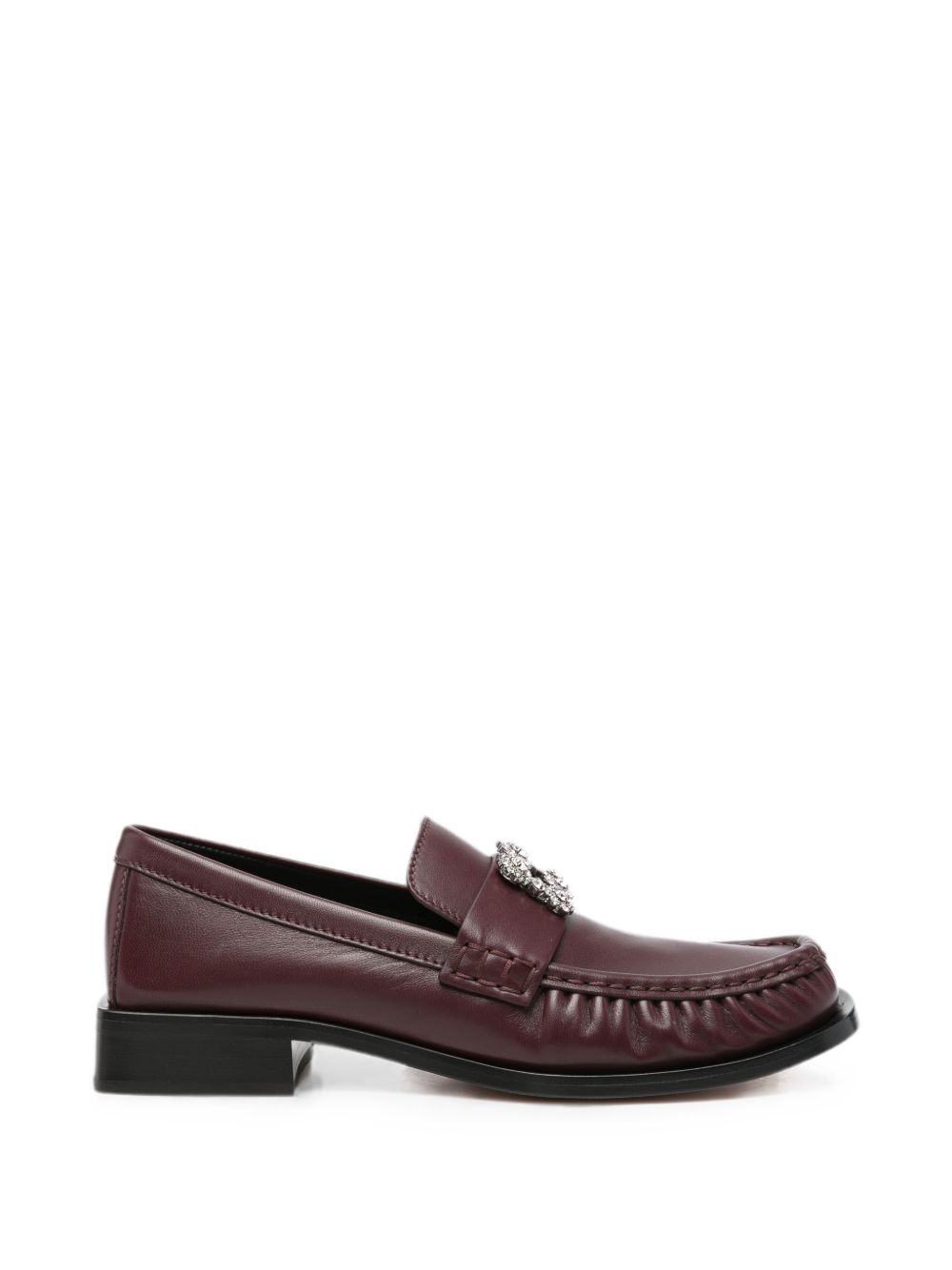 VIV MOC STRASS LEATHER LOAFERS