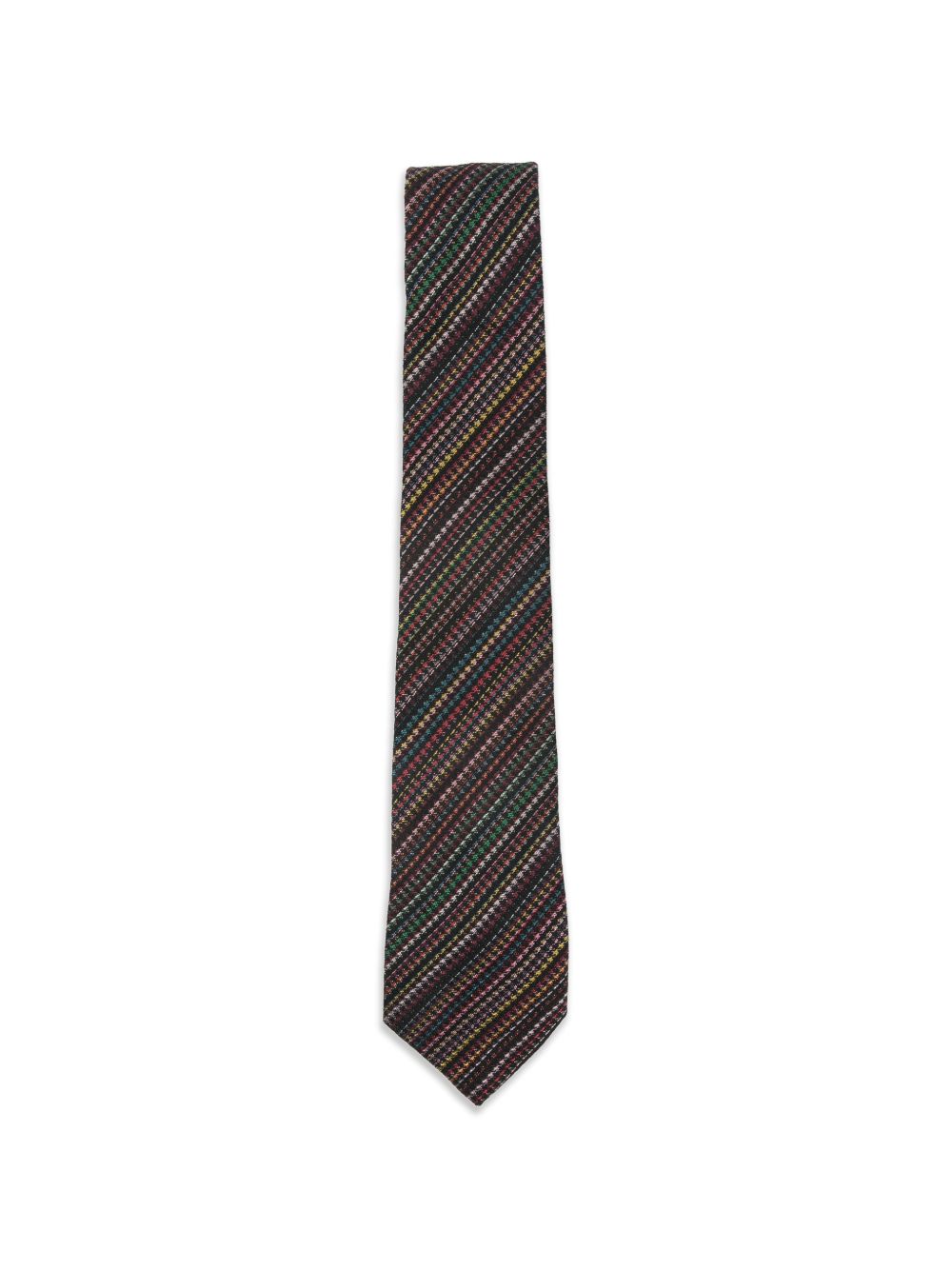 SIGNATURE STRIPE SILK AND WOOL TIE