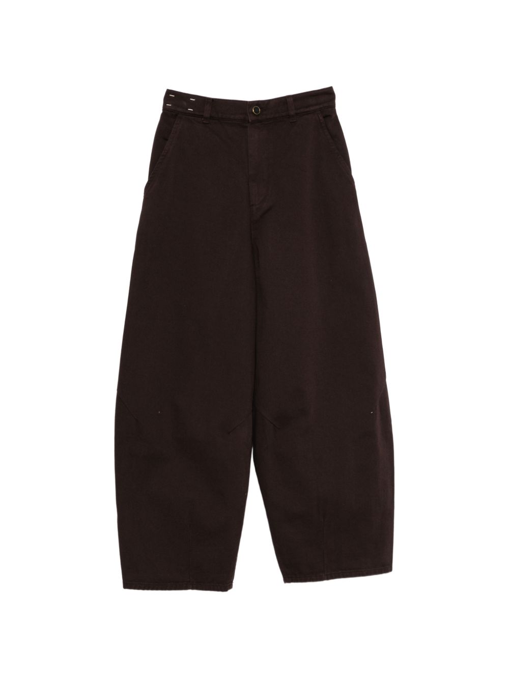 COTTON BARREL TROUSERS