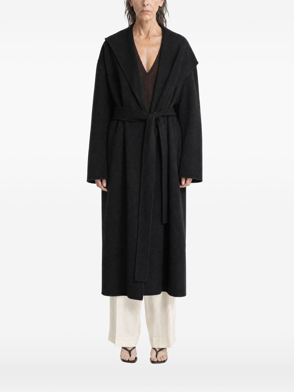 WOOL HOODED COAT