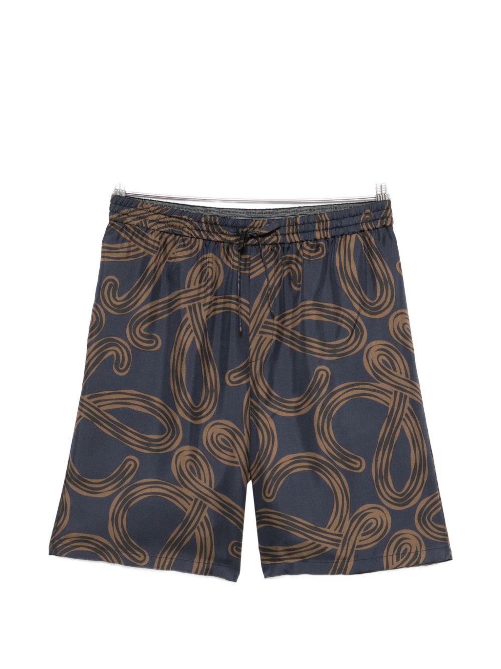 PRINTED SILK SHORTS