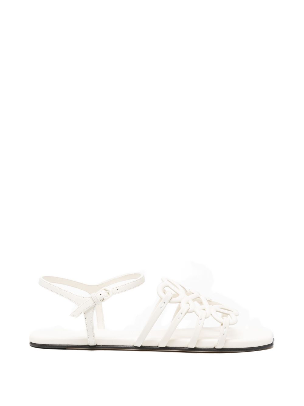 PETAL ANAGRAM LEATHER SANDALS