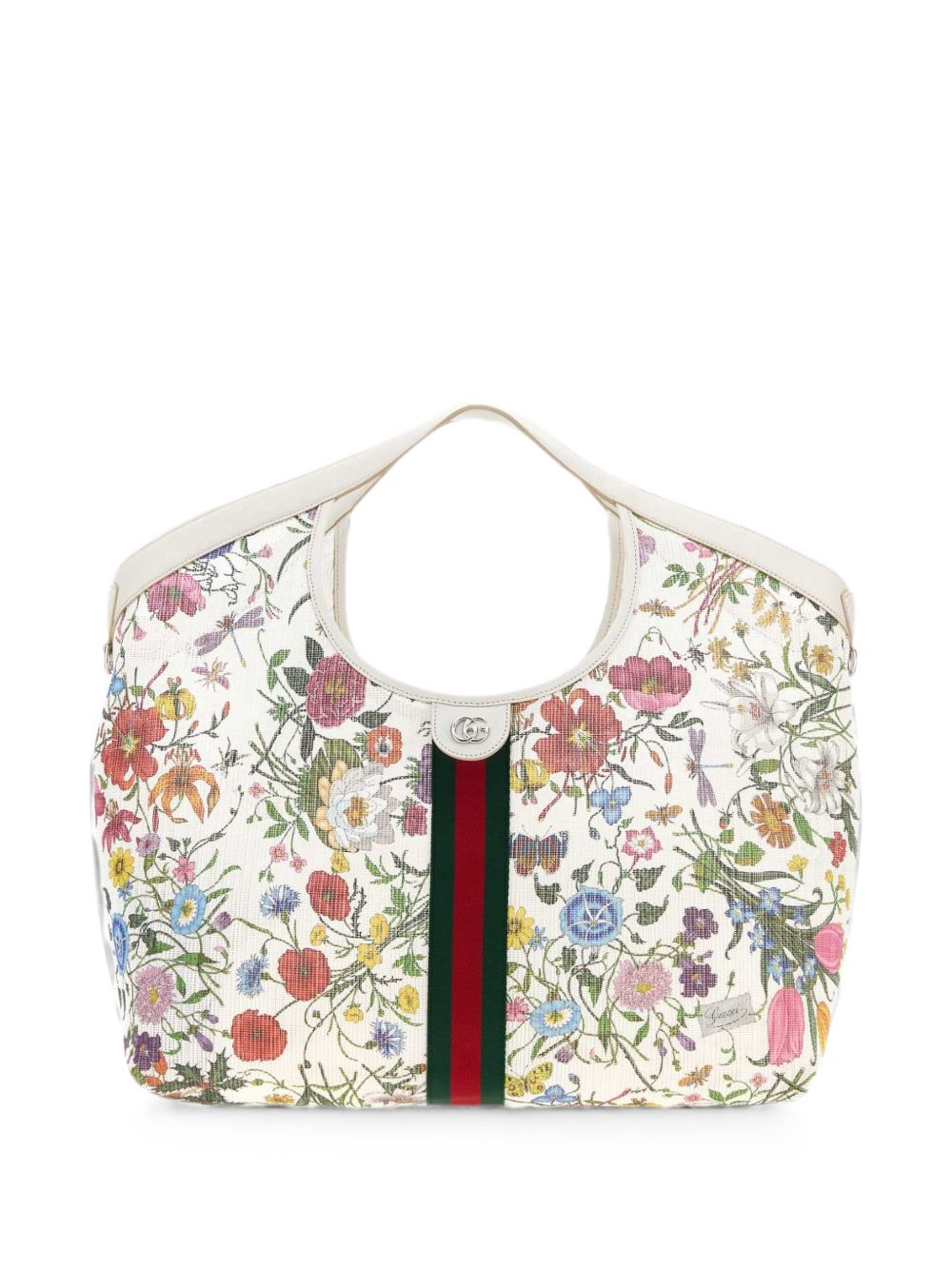 GUCCI GIGLIO FLORA PRINT LARGE TOTE