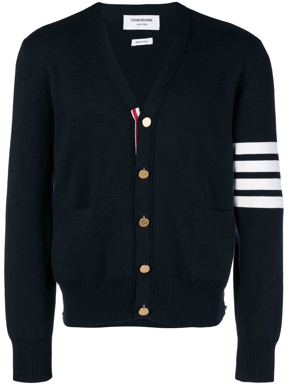 THOM BROWNE · 4BAR COTTON CARDIGAN