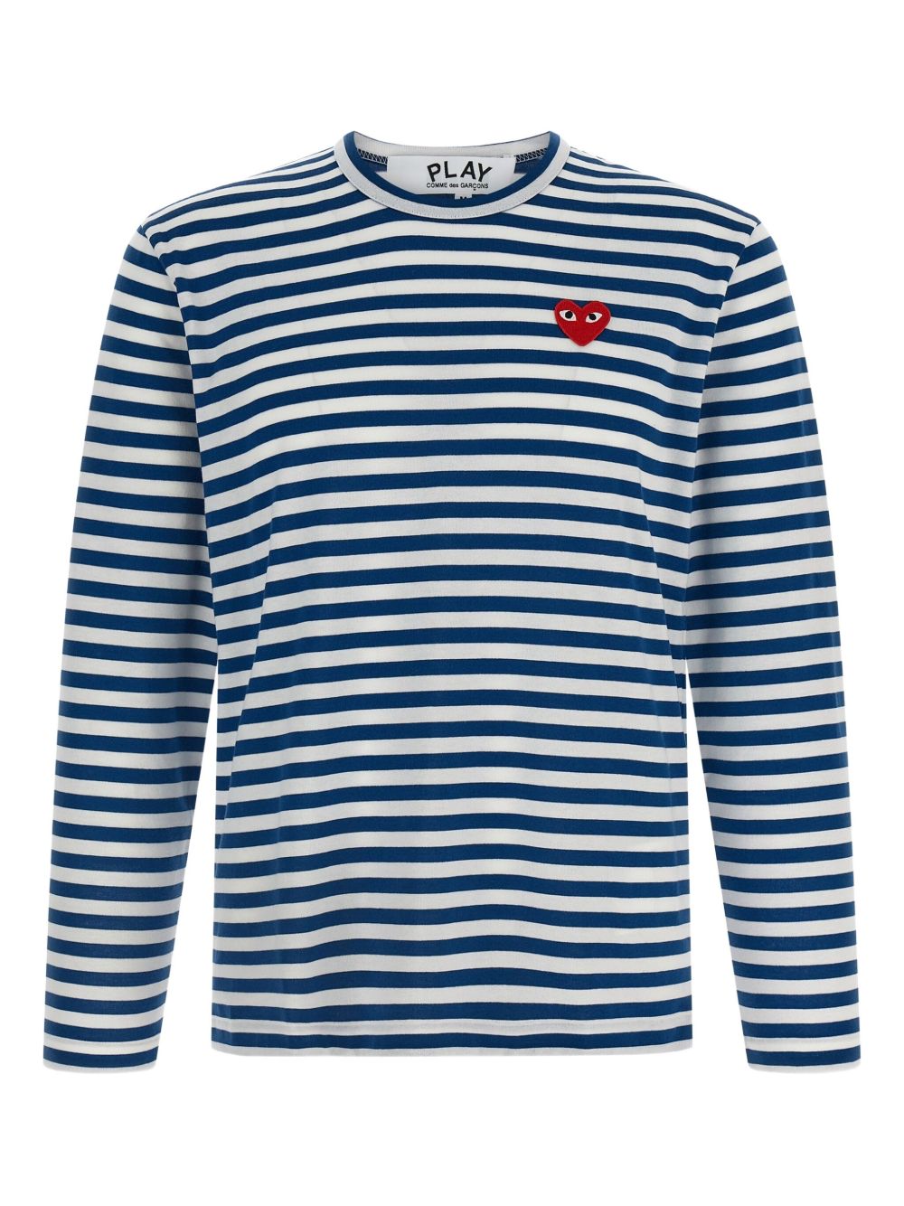 COMME DES GARÇONS PLAY · RED HEART STRIPED COTTON T-SHIRT