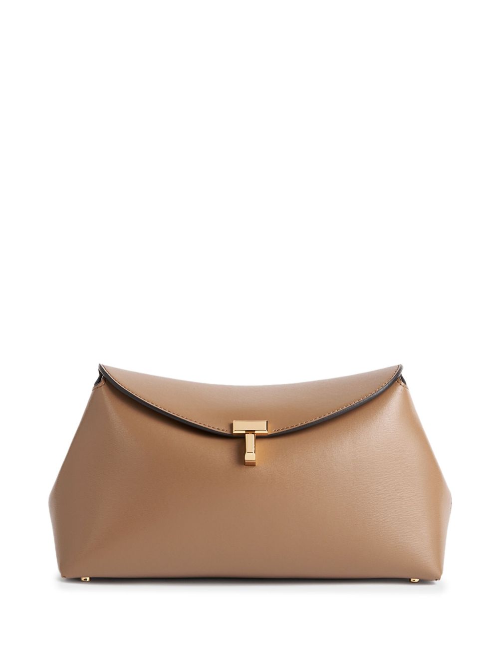 T-LOCK LEATHER CLUTCH