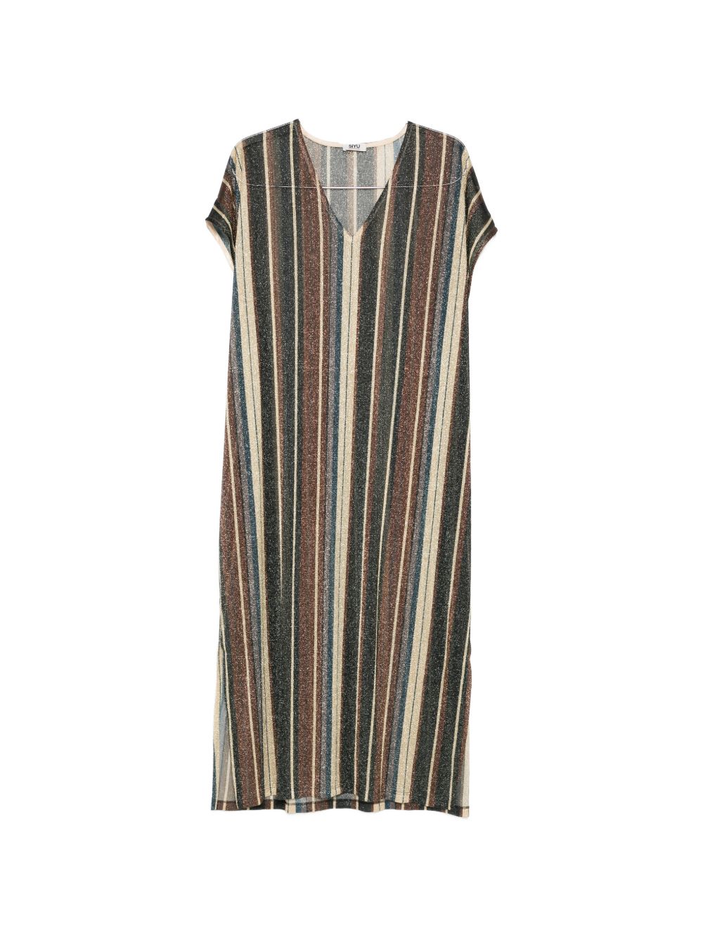 ZOE STRIPED KAFTAN DRESS