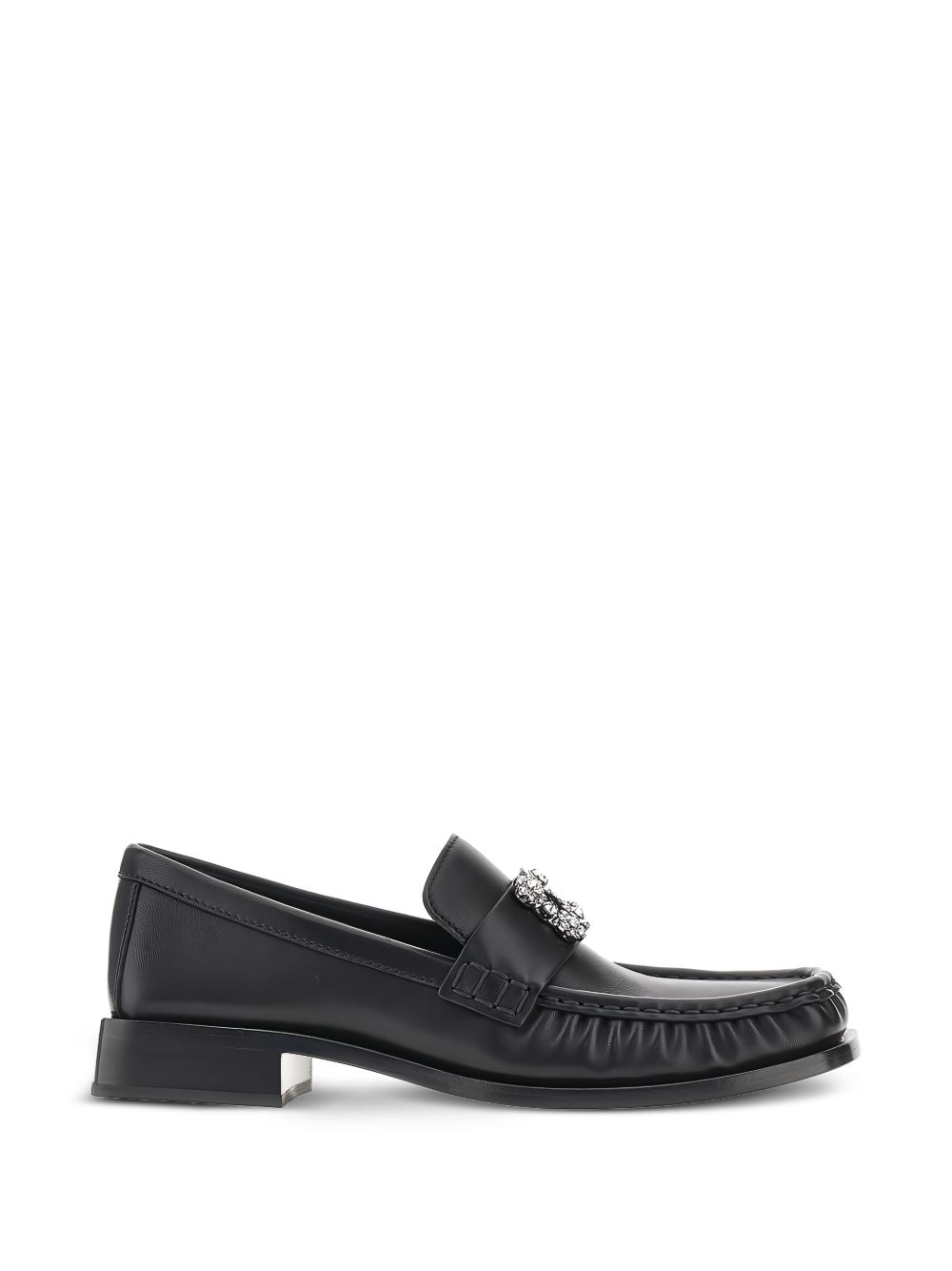 VIV MOC STRASS LEATHER LOAFERS