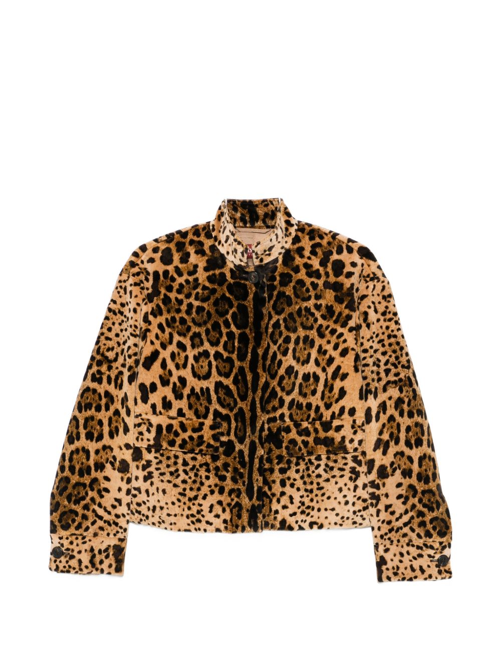PRINTED COTTON BLOUSON JACKET