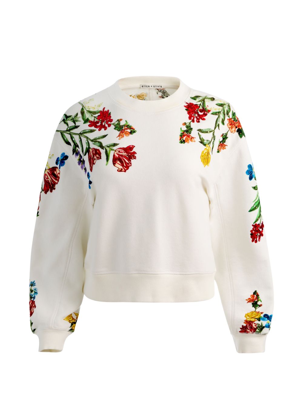 EMBROIDERED COTTON SWEATSHIRT