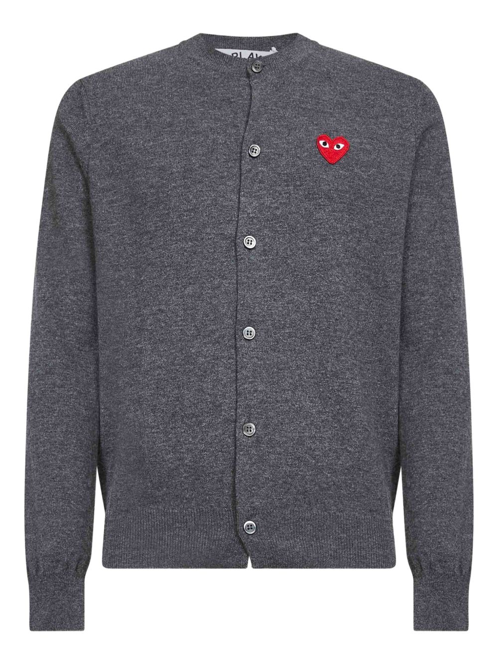 COMME DES GARÇONS PLAY · RED HEART WOOL CARDIGAN