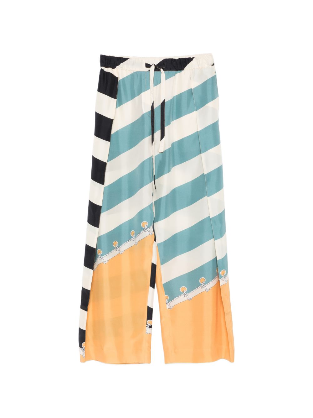 PRINTED SILK TROUSERS