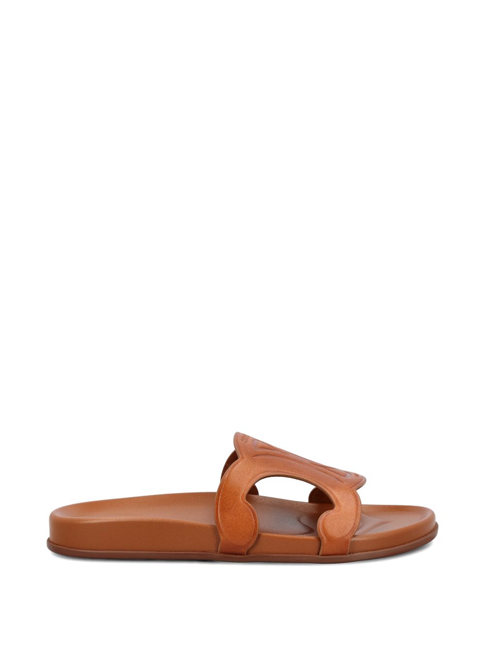 TRIOMPHE LEATHER SLIDES