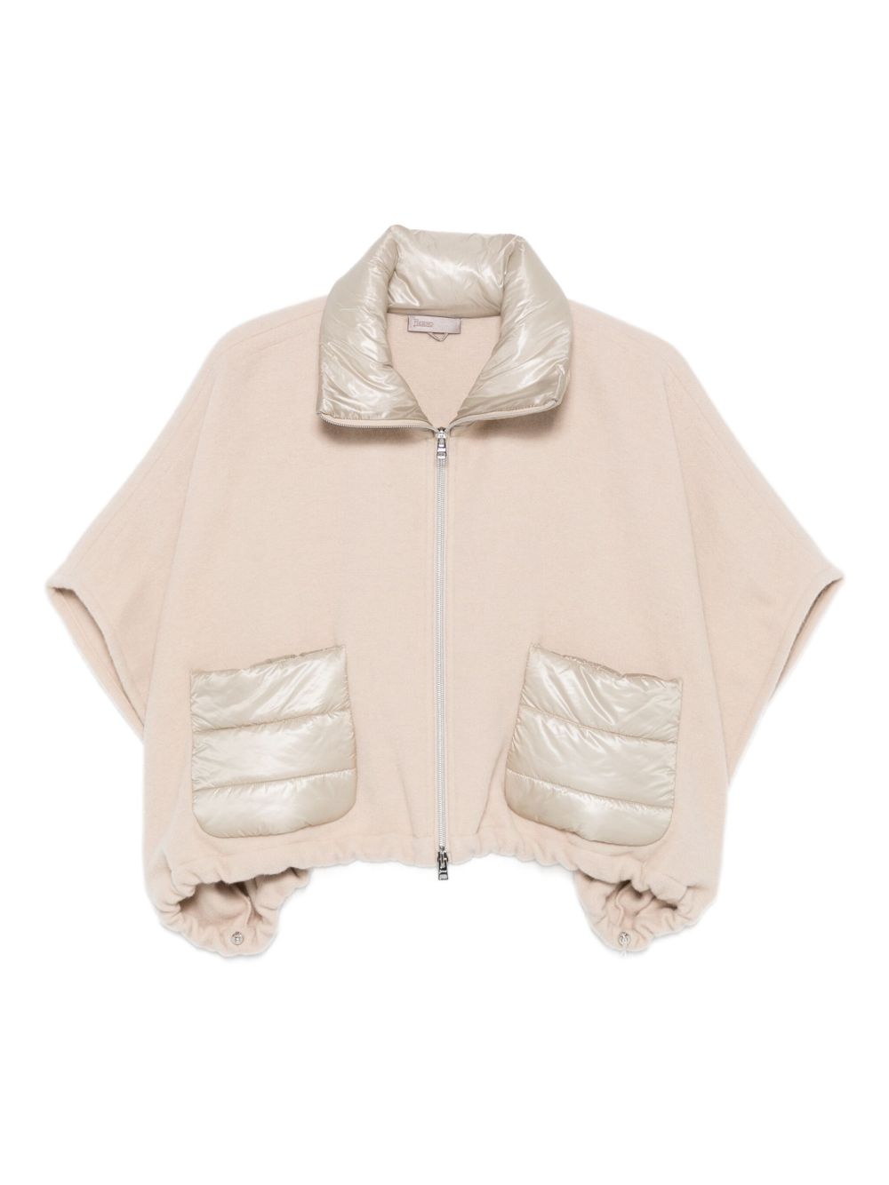 WOOL AND NYLON SHORT DOWN JACKET