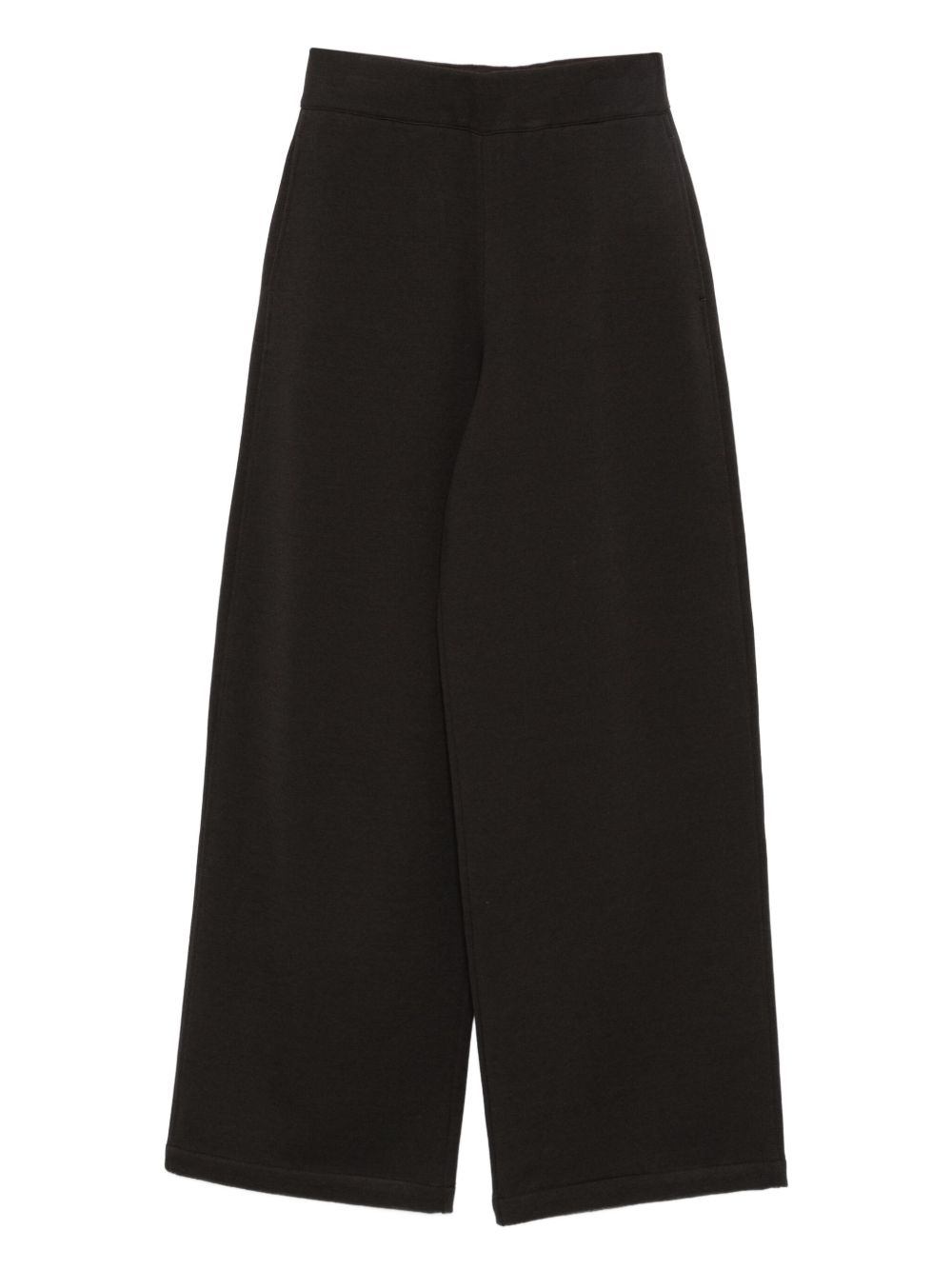 WOOL AND COTTON WIDE-LEG TROUSERS