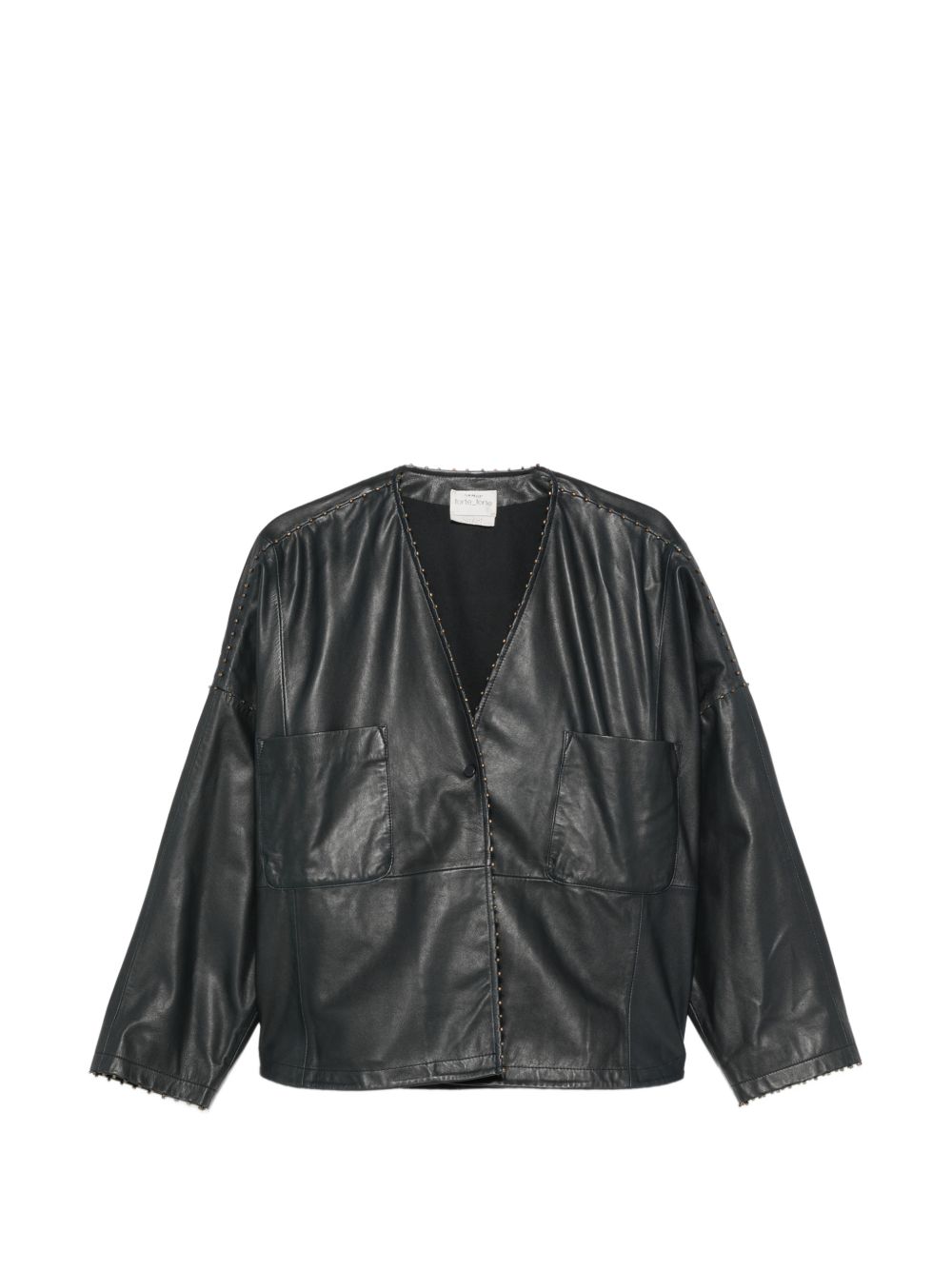 LEATHER KIMONO JACKET