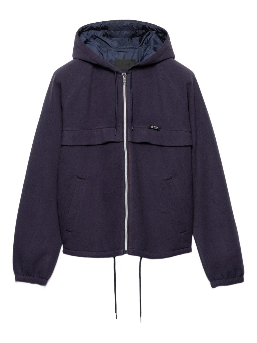 FLEECE HOODED BLOUSON JACKET