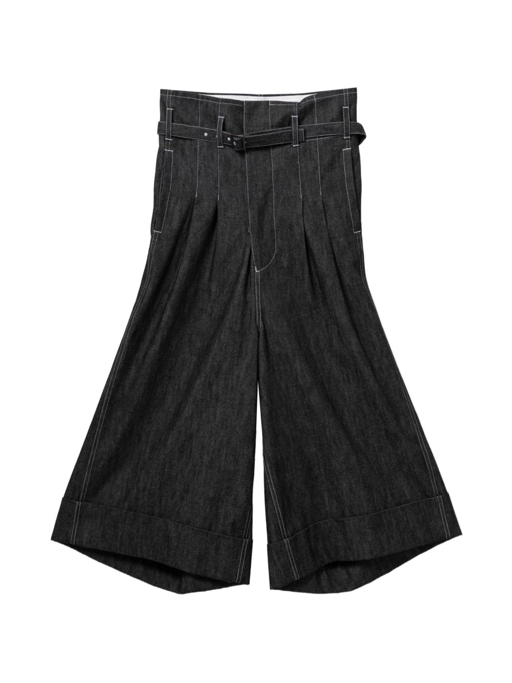 COTTON WIDE-LEG TROUSERS
