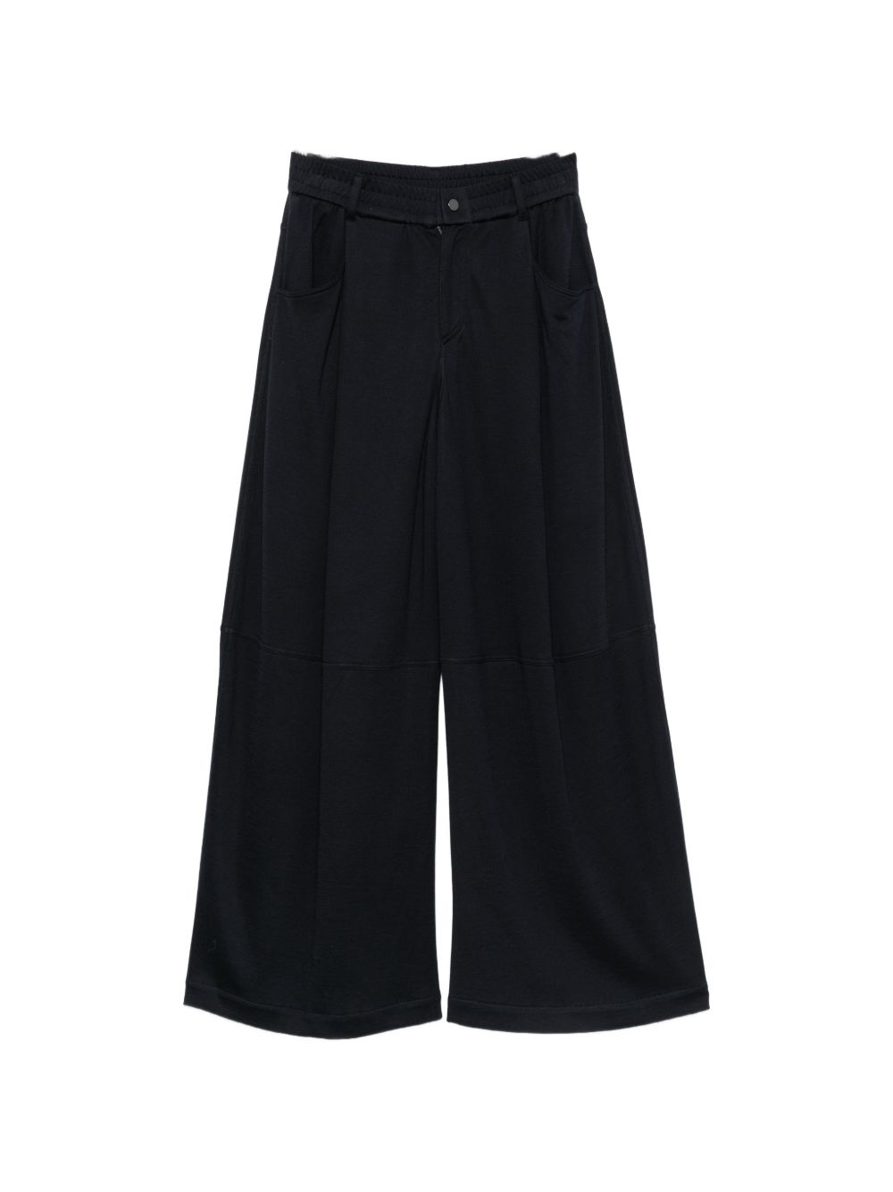 COTTON AND SILK BLEND TROUSERS