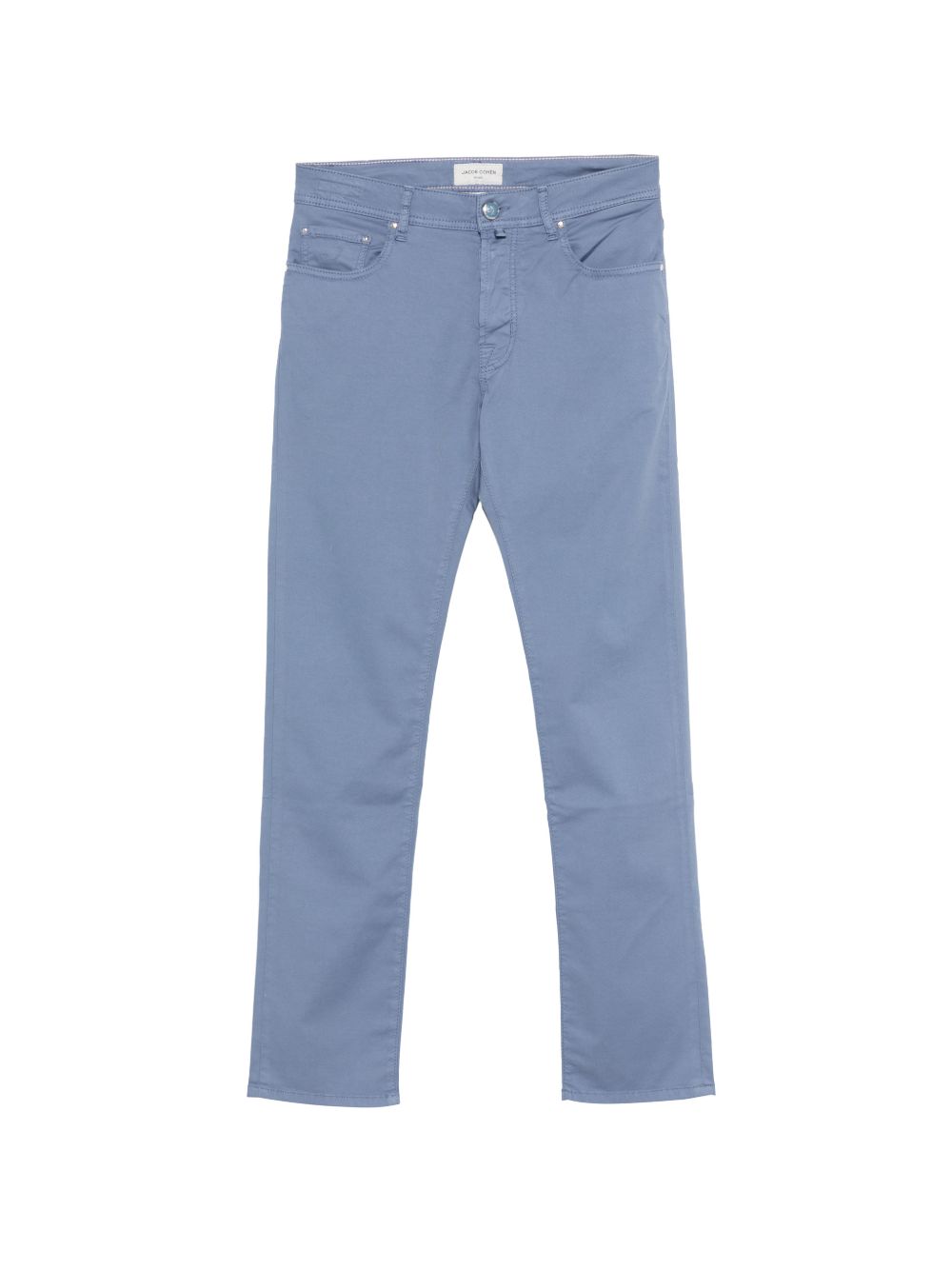 COTTON BLEND SLIM TROUSERS