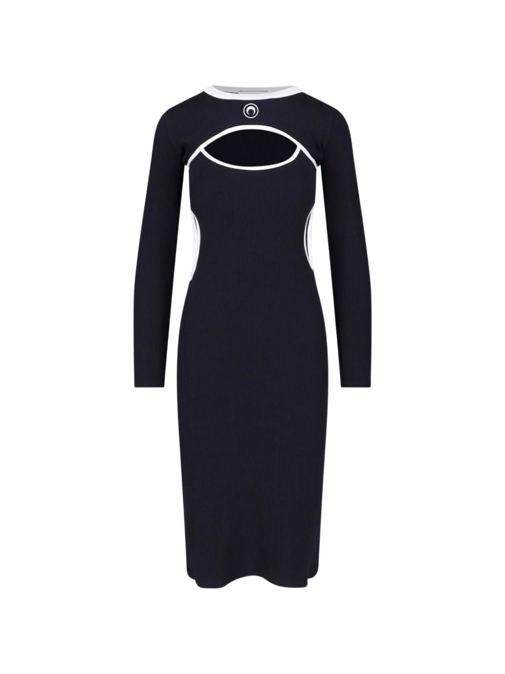 MARINE SERRE · MOON CUTOUT MIDI DRESS