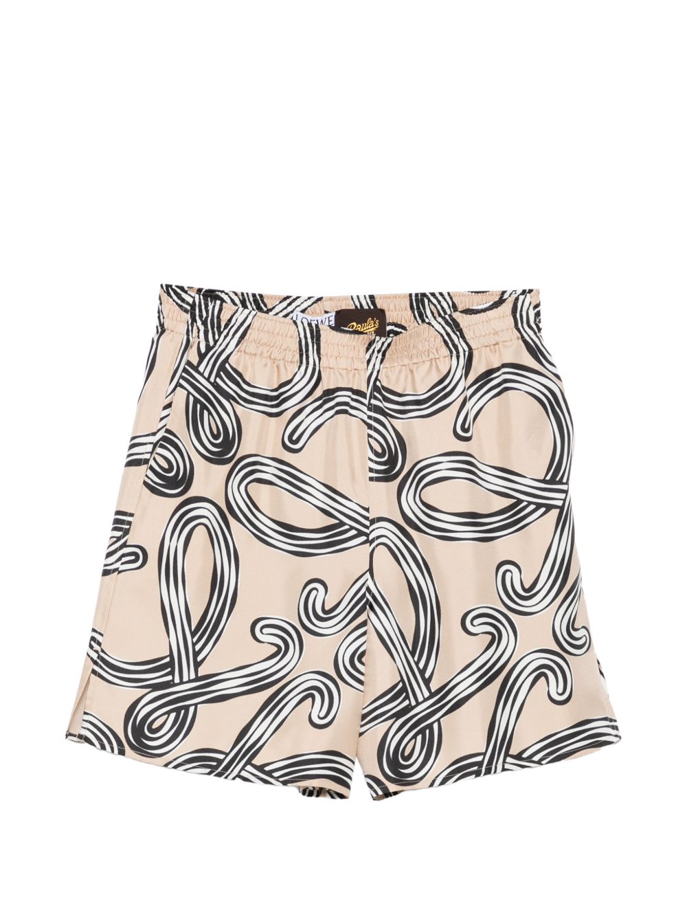 PRINTED SILK SHORTS