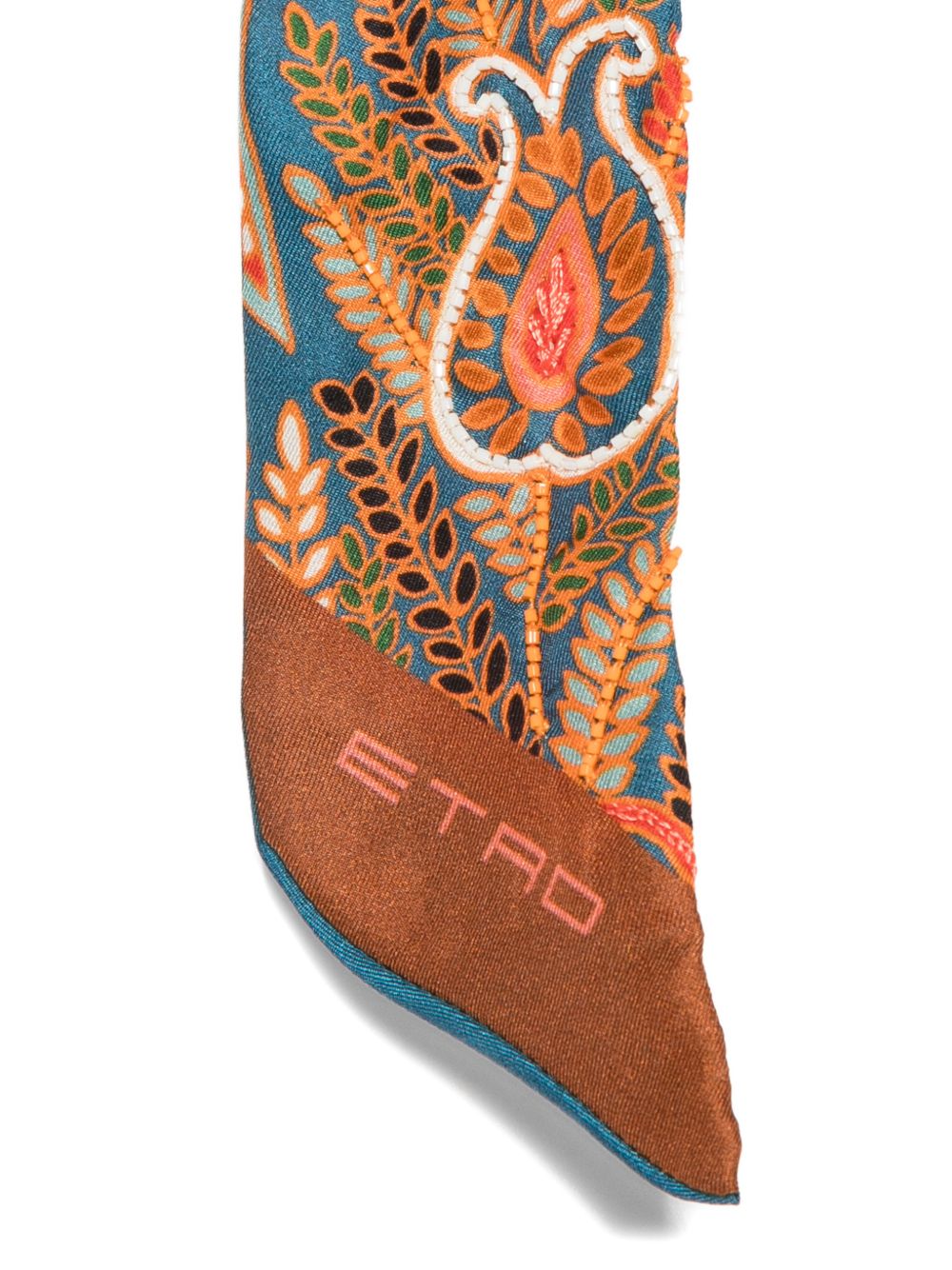 PAISLEY PRINT SILK FOULARD
