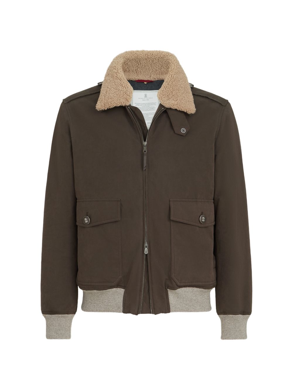 COTTON BLEND BOMBER JACKET