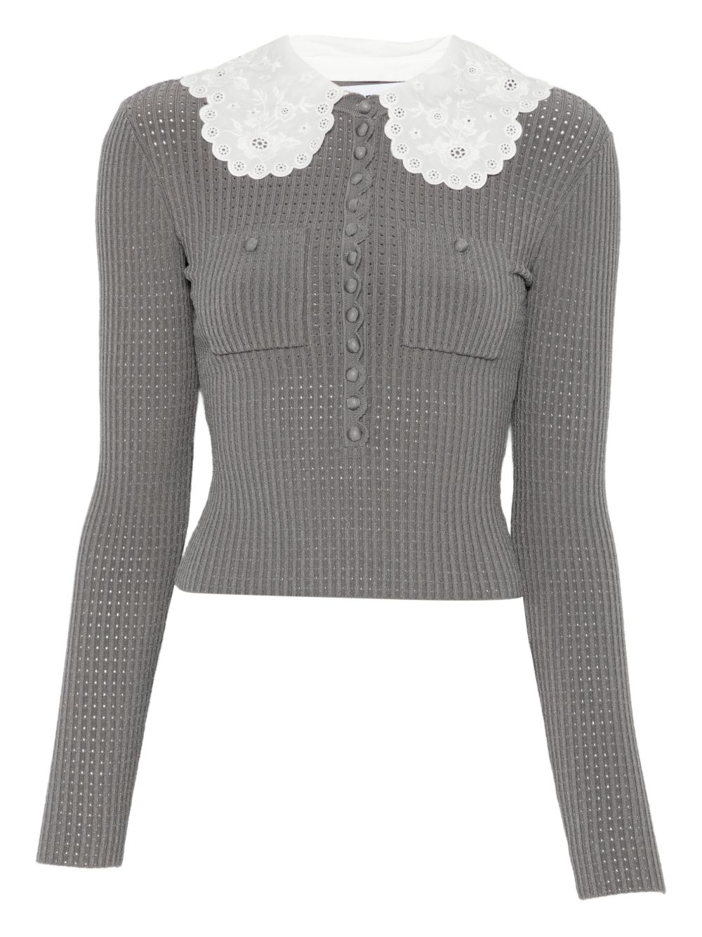 COLLAR-DETAIL SWEATER