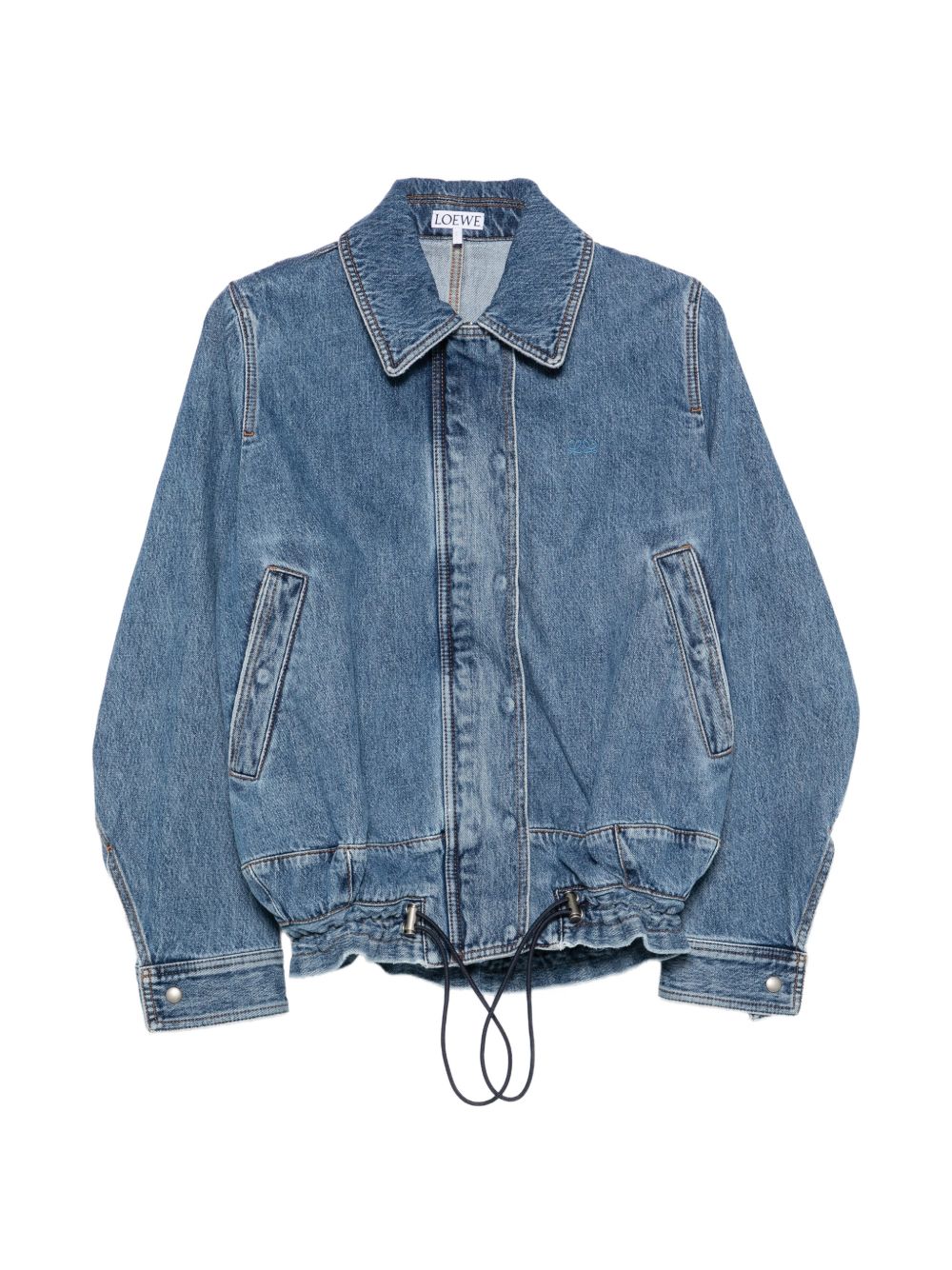 DRAWSTRING DENIM JACKET