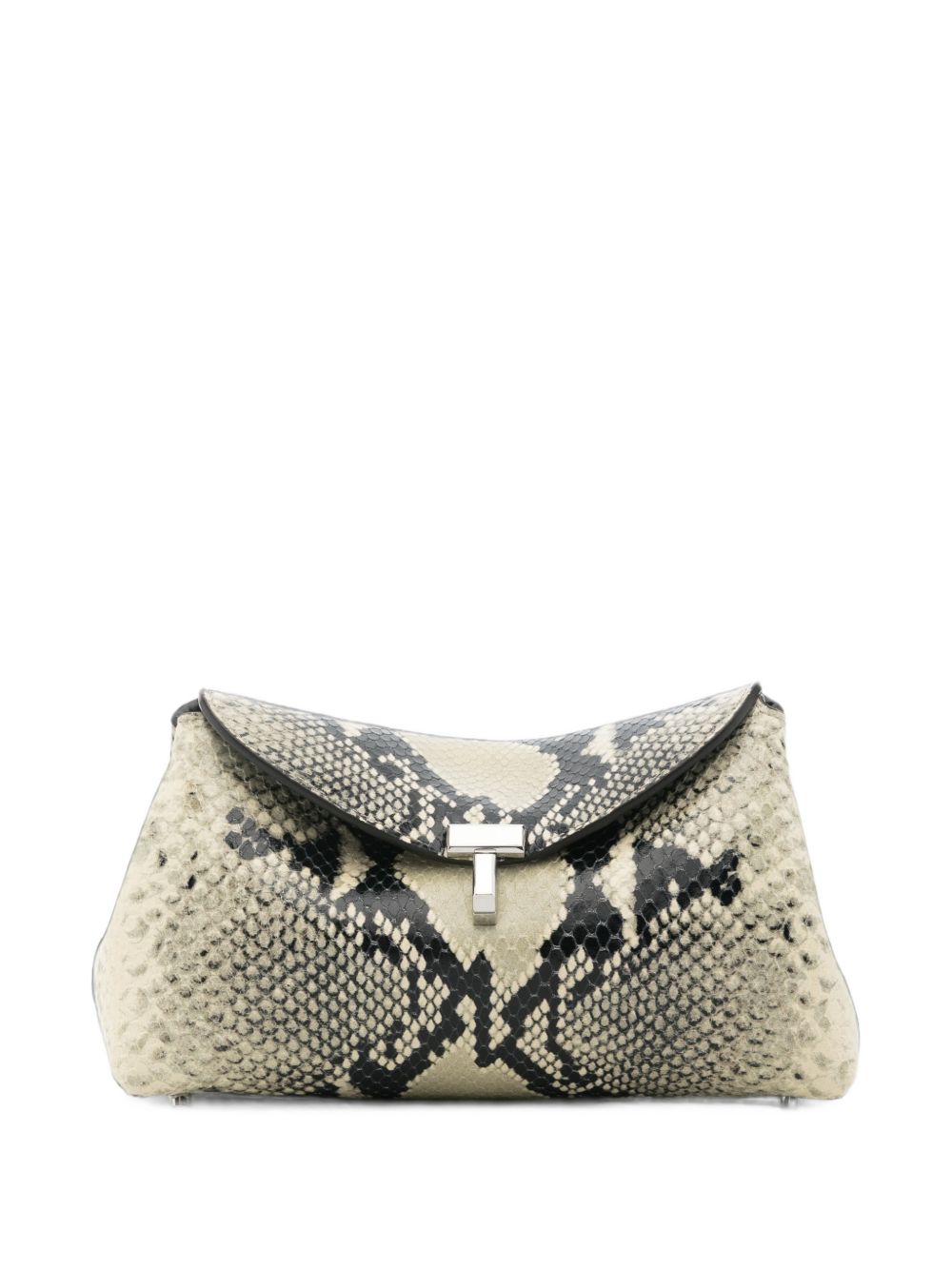 T-LOCK LEATHER MINI CLUTCH