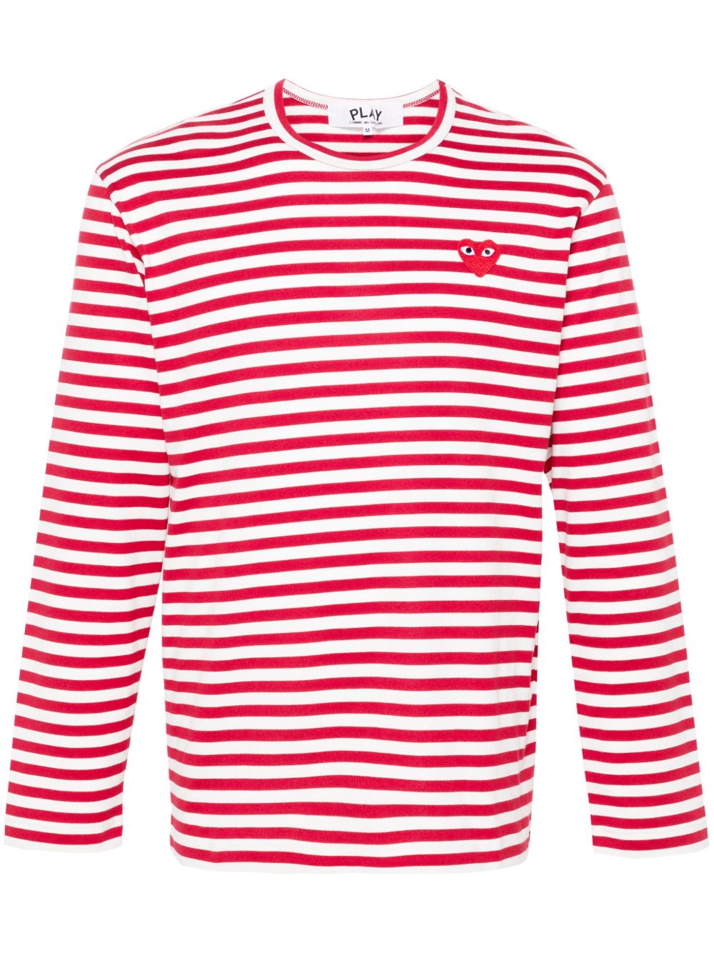 RED HEART STRIPED COTTON T-SHIRT