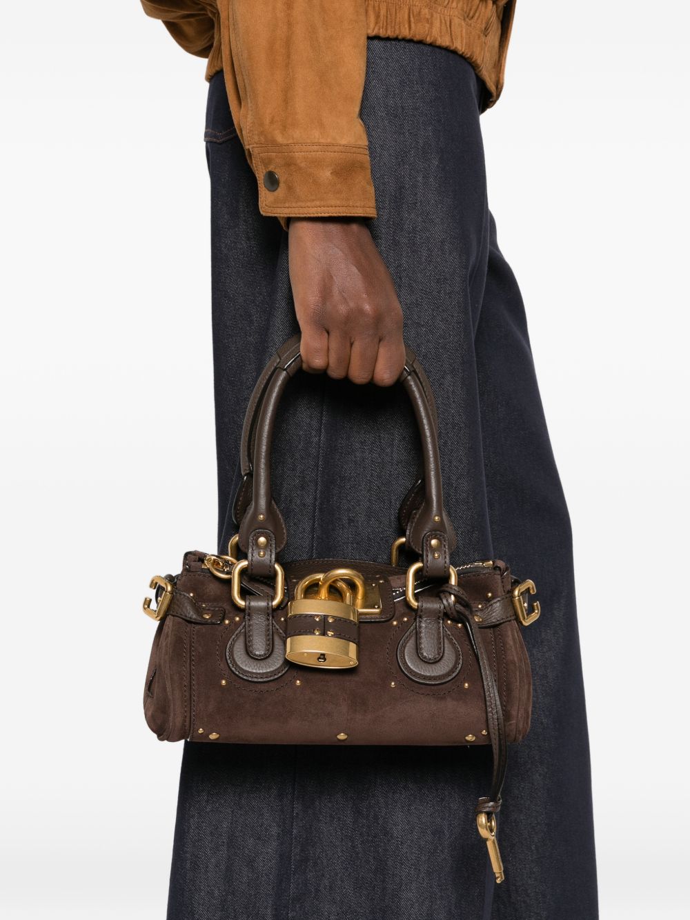 PADDINGTON SUEDE LEATHER SHOULDER BAG
