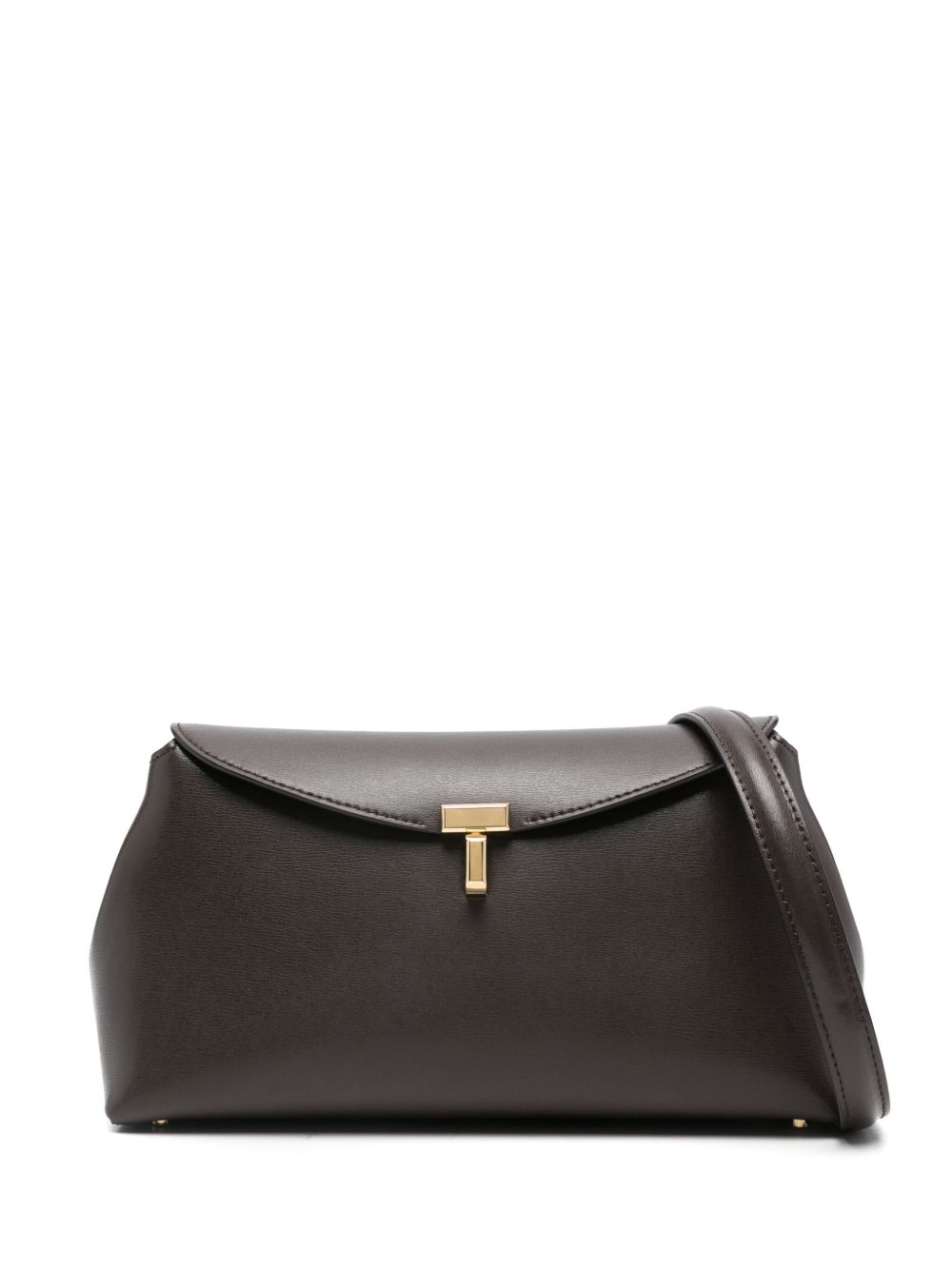 T-LOCK LEATHER CLUTCH