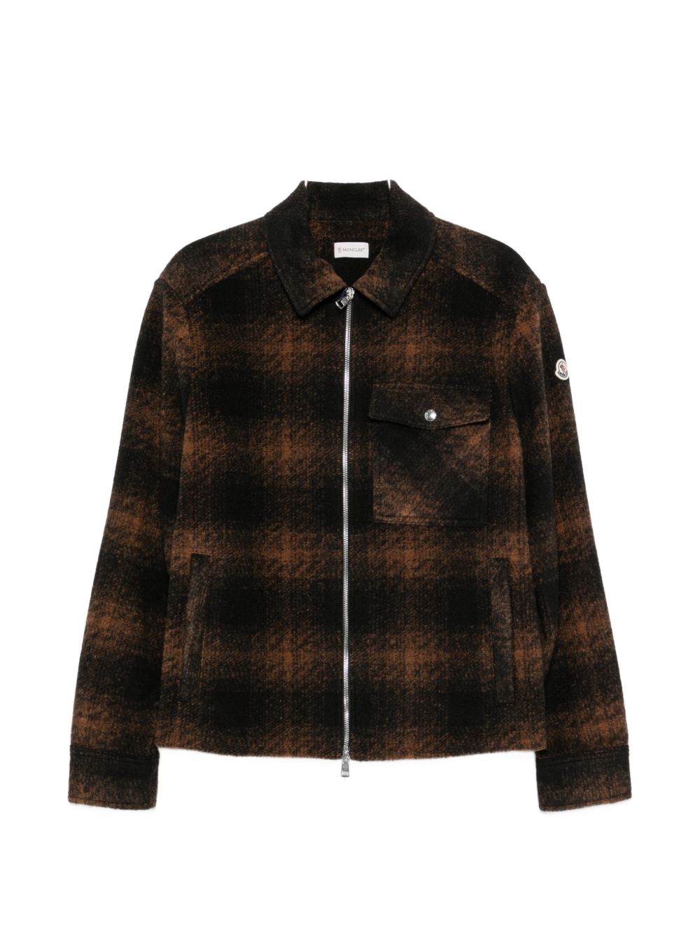 CHECKED WOOL BLEND JACKET