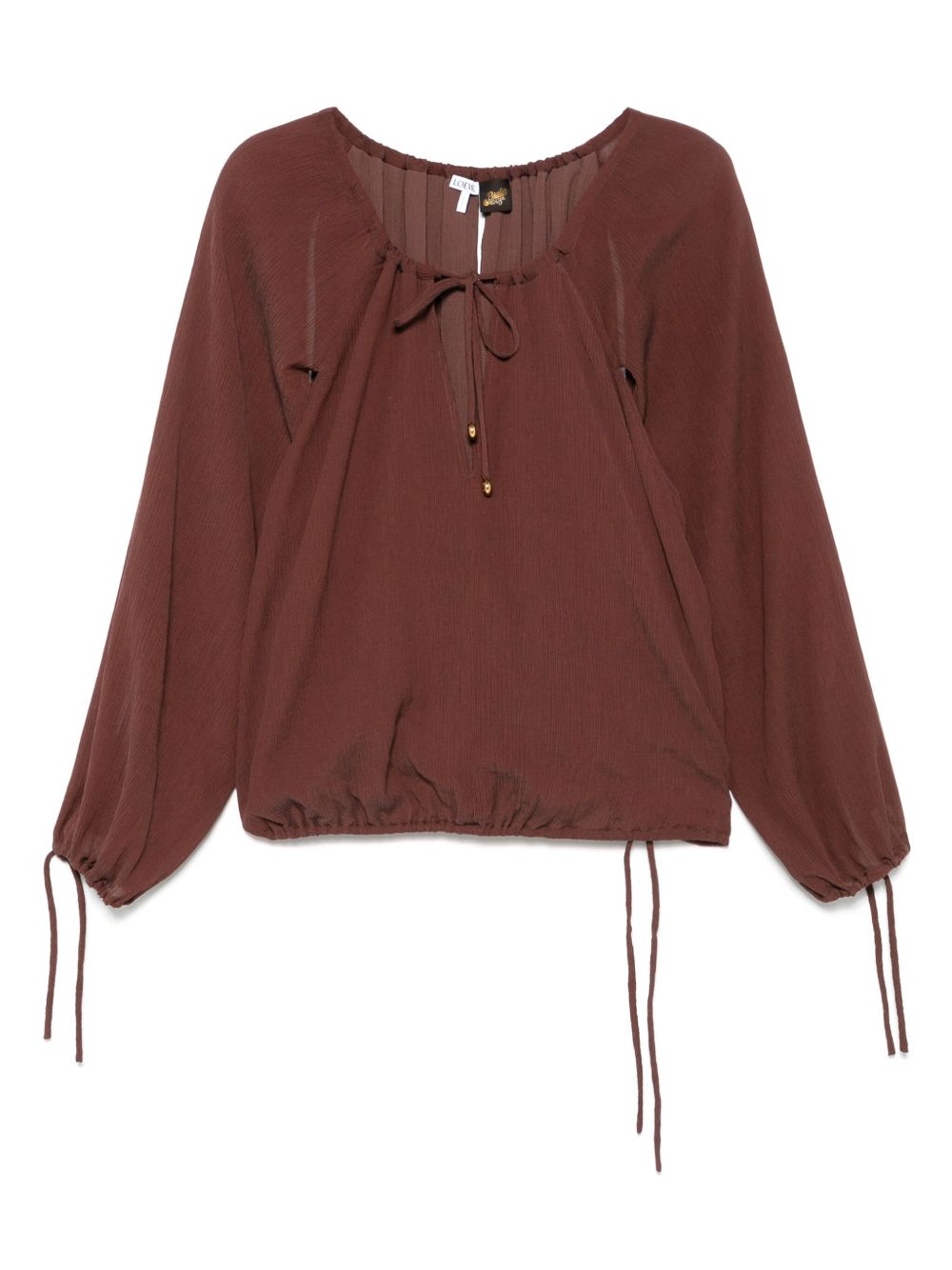 COTTON AND SILK BLEND BLOUSE