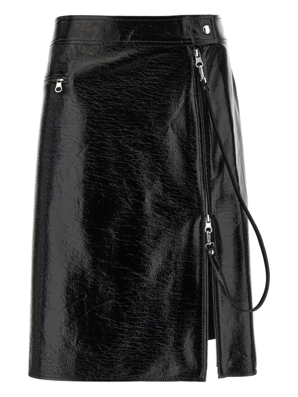 VYNIL MIDI SKIRT