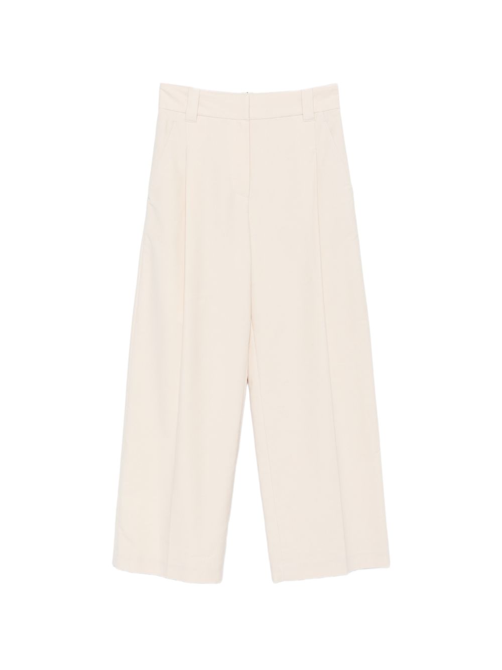 COTTON WIDE-LEG TROUSERS