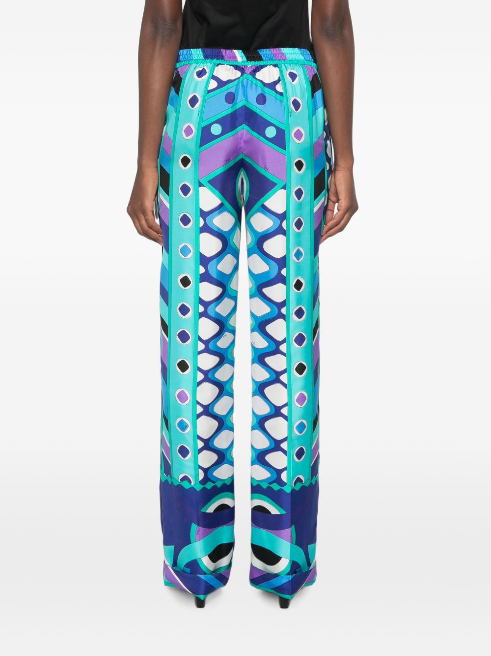 PRINTED SILK TROUSERS