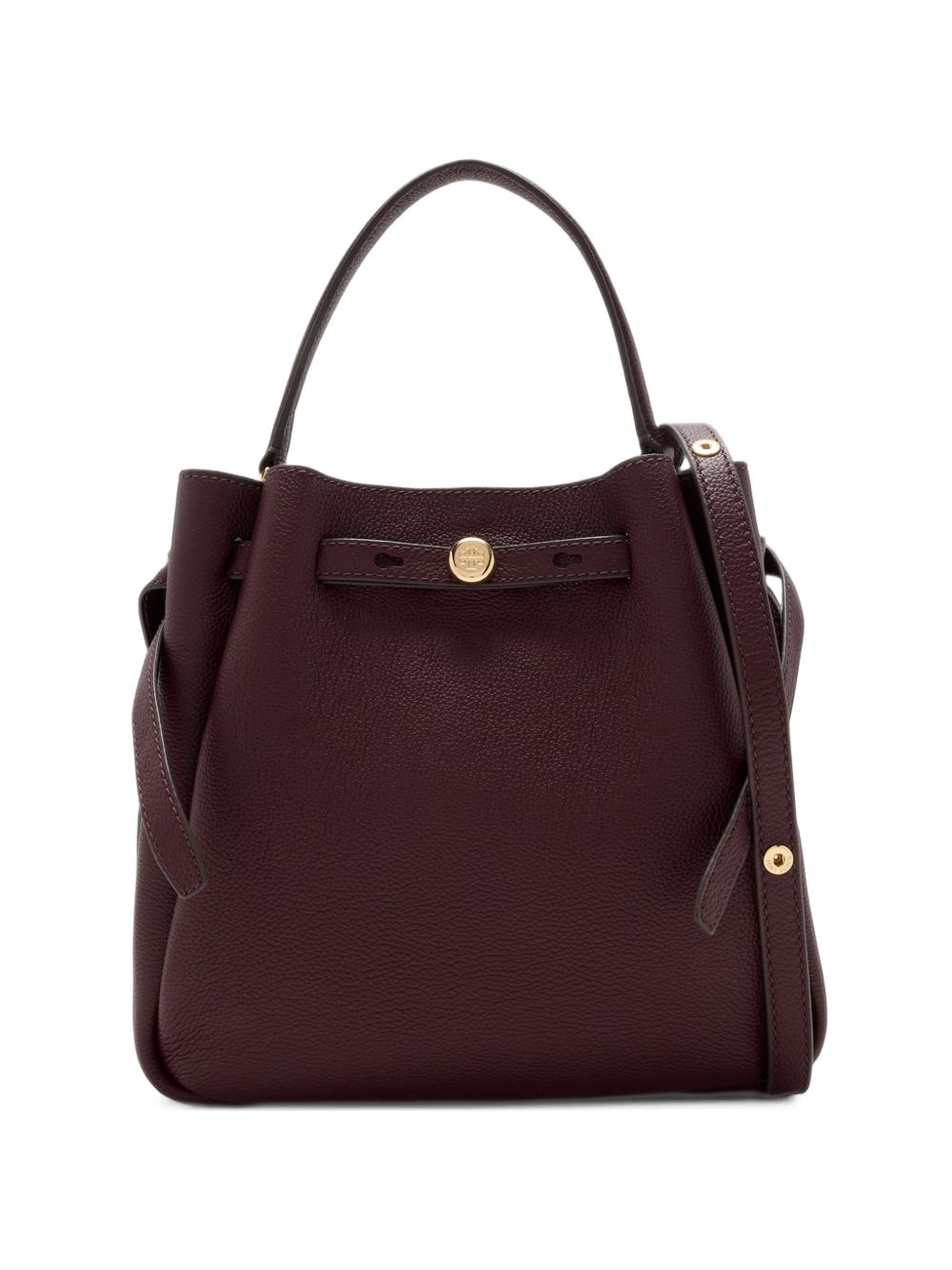 TORY BURCH · ROMY SMALL LEATHER BUCKET BAG