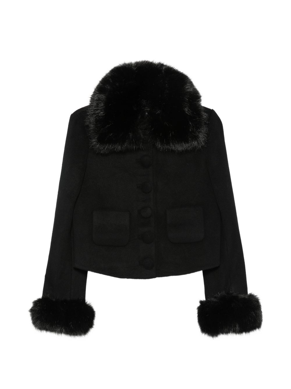 FAUX-FUR TRIM JACKET
