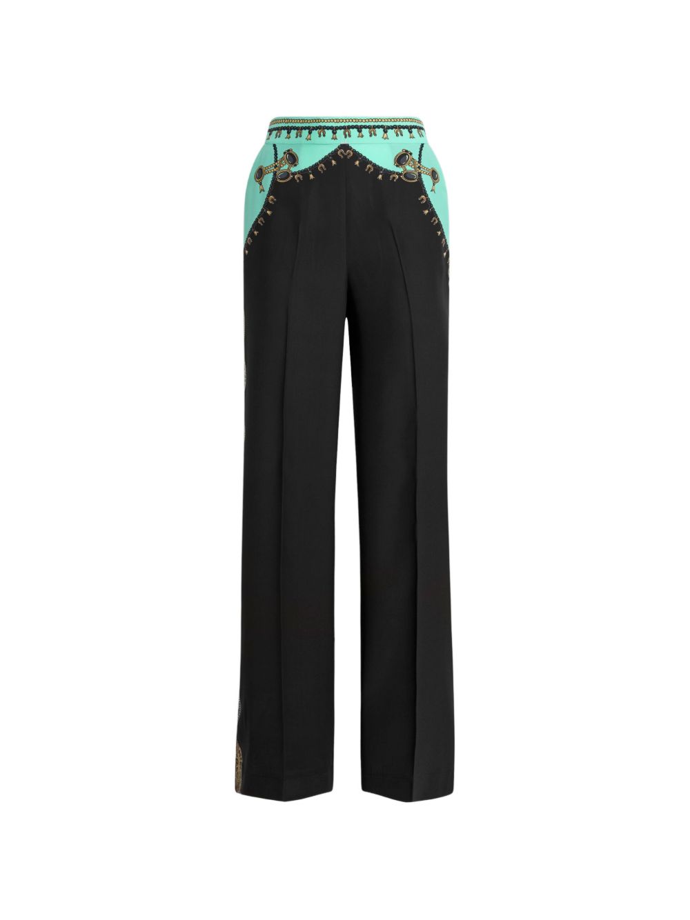 PRINTED SILK TROUSERS